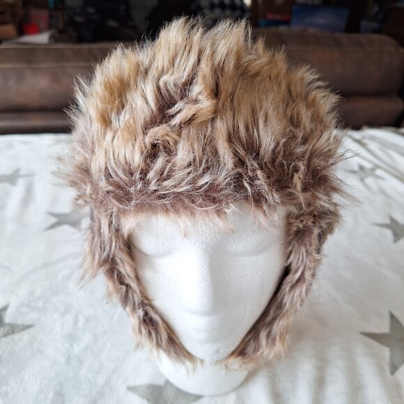 Gap Trapper Hat Cap size S/M‎ Kids Winter Wool Faux Fur Outdoor Ski Lined - Picture 8 of 9